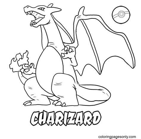 charizard coloring page|72 Charizard Coloring Pages